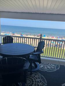 Room 9 deck view of the beach